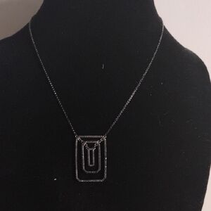 18in Mateo Biyoux Black Spiral Geometric Necklace